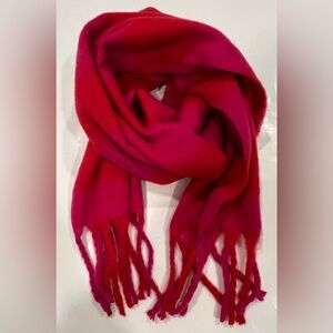 NWT GAP Vibrant Pink Lightweight Brushed Cozy Fringe Scarf